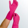 Medi Pink Rubber Gloves - For Compression Hosiery Application