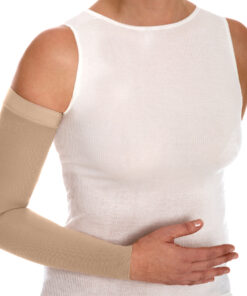 Flat Knit Ready-Made Lymphoedema Armsleeve with Silicone Grip Top Band by MAINAT