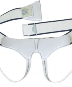 Double Inguinal Hernia Elastic Band Truss with Flat Pads Covered in Soft Leather - Medical Grade